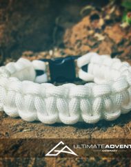 White Paracord Survival Bracelet