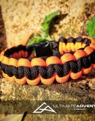 Orange and Black Paracord Survival Bracelet