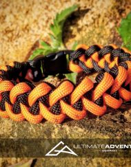 Orange and Black Jawbone Paracord Survival Bracelet