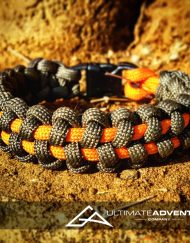 OD Green and Orange TyreTrax Paracord Survival Bracelet