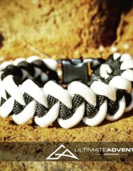 White and Black Jawbone Paracord Survival Bracelet