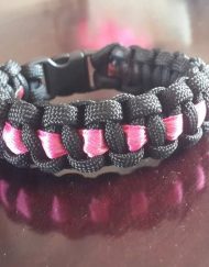 Ladies Ribbon Paracord Bracelet